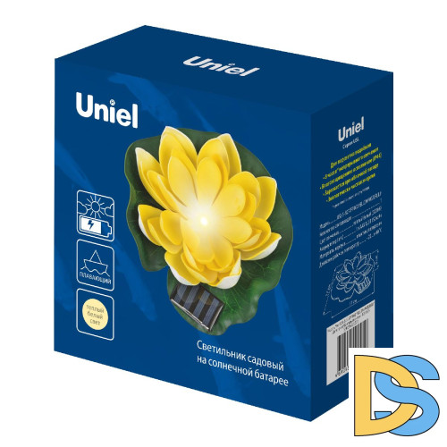 Светильник на солнечной батарее Uniel USL-S-827/PT060 YELLOW WATERLILY UL-00011600