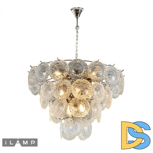 Подвесная люстра iLamp Rockfeller P2549-12 Nickel