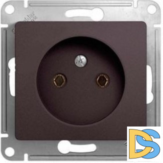 Розетка 1-ая электрическая без заземления, Графит, серия Glossa, Schneider Electric