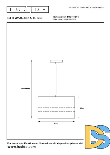 Подвесной светильник Lucide Extravaganza Tusse 10409/01/66