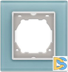 Рамка 1-я из закаленного стекла голубая Vesta-Electric Exclusive Blue