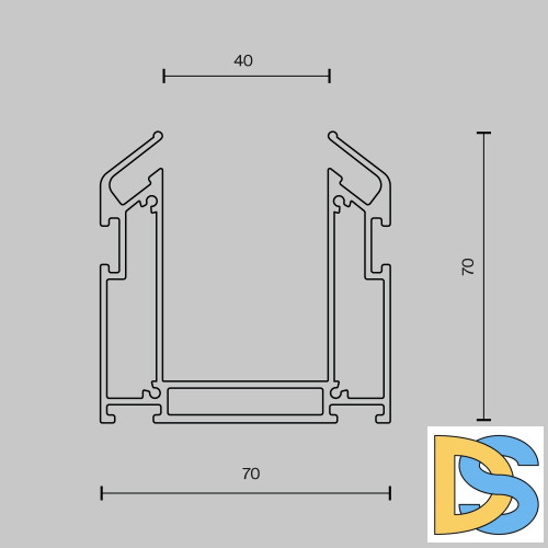 Алюминиевый профиль Maytoni Technical Magnetic track system Gravity TRA010MP-212S