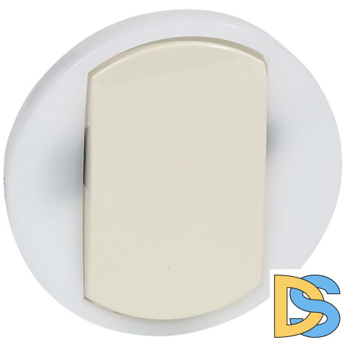 Лицевая панель Legrand Celiane выключателя одноклавишного с контурной подсветкой слоновая кость 067884