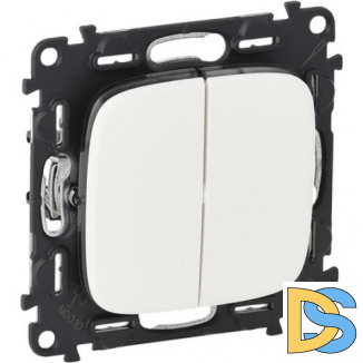 Переключатель Legrand Valena Allure 2-клавишный 752028+755025 Белый