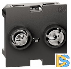 Розетка телевизионная-спутниковая TV-SAT проходная 2 модуля. Btichino Living Now