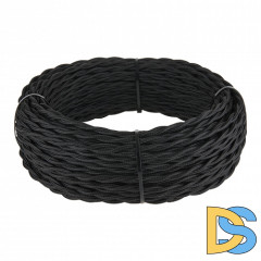 Ретро кабель Werkel витой двухжильный 2,5 мм черный W6452308 4690389165443