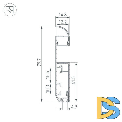 Профиль Arlight PLINTUS-H80-2000 WHITE 045452
