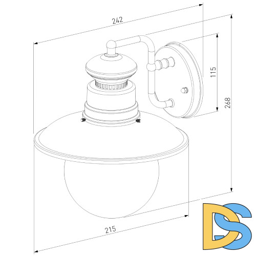 Уличный настенный cветильник Elektrostandard Talli D GL 3002D черный 4690389106576