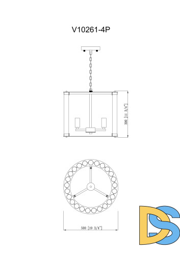 Подвесная люстра Moderli Crumbly V10261-4P