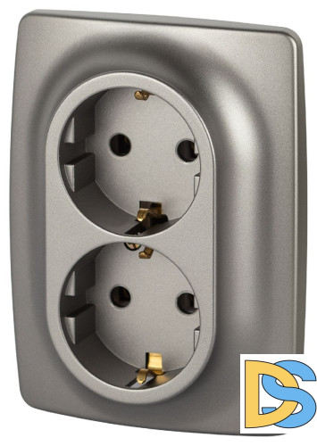 Розетка двухместная Эра 12-2106-16 Б0065706