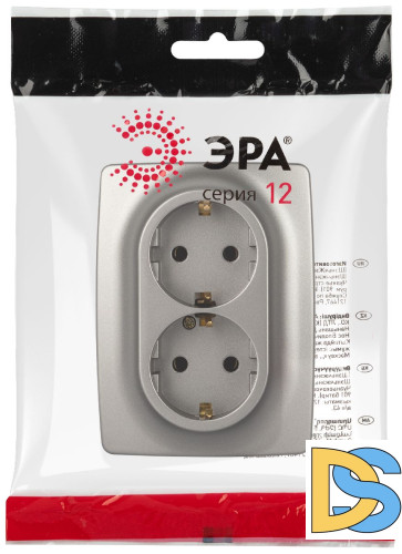 Розетка двухместная Эра 12-2106-16 Б0065706