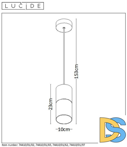 Подвесной светильник Lucide ZINO 74410/01/65