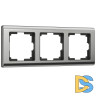 Рамка на 3 поста Werkel Metallic глянцевый никель W0031602 4690389159053