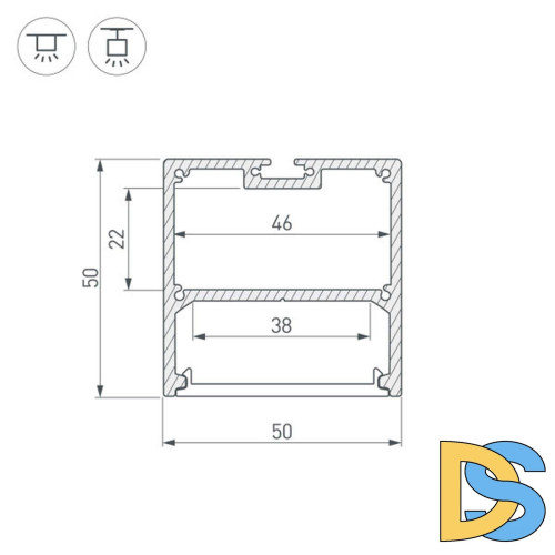 Алюминиевый профиль Arlight SL-Line-5050-3000 Black 036255