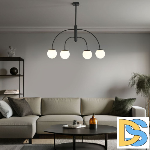 Люстра на штанге Eurosvet Cenacolo 30179/4 черный a069121