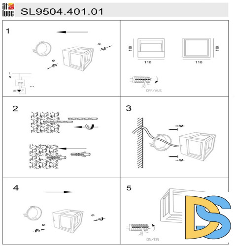 Уличный настенный светильник ST Luce Alceno SL9504.401.01