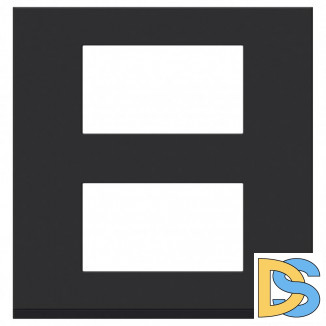 Рамка 2-ая (двойная) вертикальная, Каучук/Антрацит, серия Unica Pure, Schneider Electric