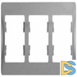 Рамка 3-ая (тройная), Алюминий, серия Glossa, Schneider Electric