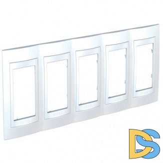 Рамка 5-ая (пятерная), Белый, серия Unica, Schneider Electric