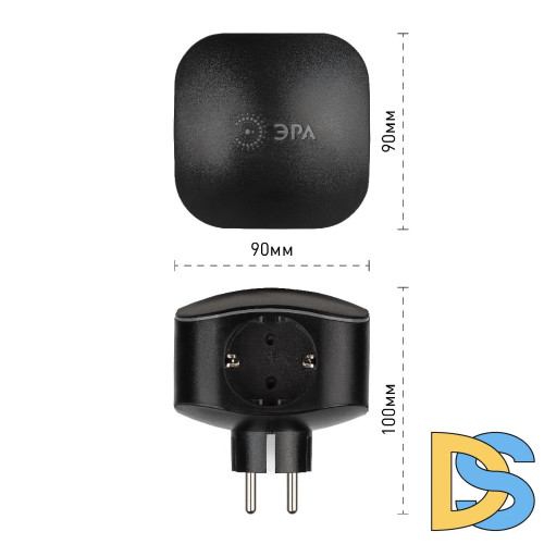 Разветвитель электрический Эра SP-3e-USB-BLACK Б0046364