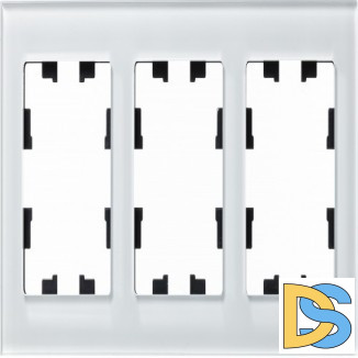 Рамка 3-ая (тройная), Стекло Белое, серия Atlas Design Nature, Schneider Electric