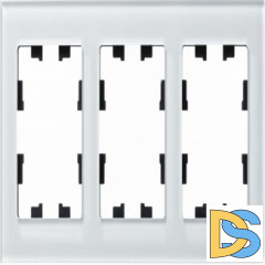 Рамка 3-ая (тройная), Стекло Белое, серия Atlas Design Nature, Schneider Electric