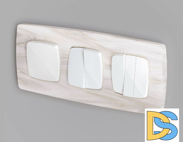 Лицевая панель для выключателя одноклавишного Ambrella Volt Omega OP1010