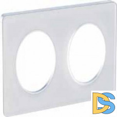 Рамка 2-ая (двойная), Прозрачный белый, серия Odace, Schneider Electric