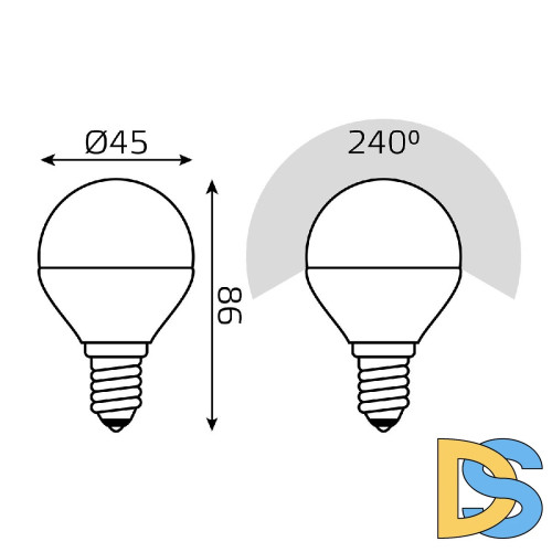 Лампа светодиодная диммируемая Gauss E14 7W 3000K-4000K-6500K груша матовая 1053147