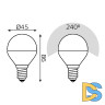 Лампа светодиодная диммируемая Gauss E14 7W 3000K-4000K-6500K груша матовая 1053147