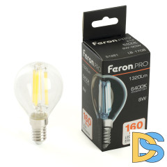 Лампа светодиодная Feron LB-1708 E14 8W 6400K 51261