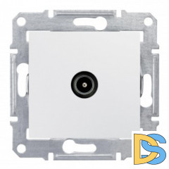 Розетка телевизионная проходная ТV 8dB, Белый, серия Sedna, Schneider Electric