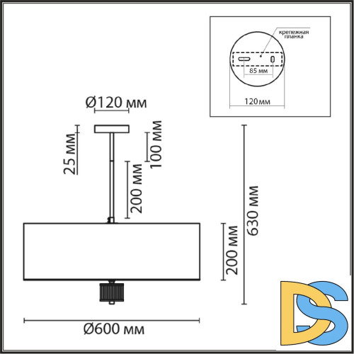 Люстра на штанге Lumion Damona 8109/7C