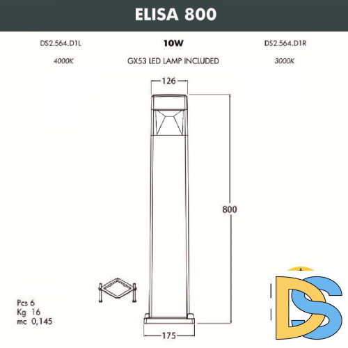 Садовый светильник Fumagalli DS2.564.000.LXD1L