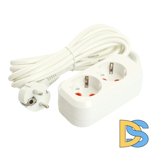 Удлинитель двухместный Stekker Home 49340