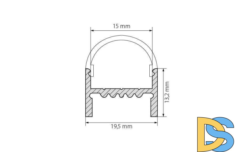 Профиль Arlight ARH-WIDE-H20-2000 ANOD 018859