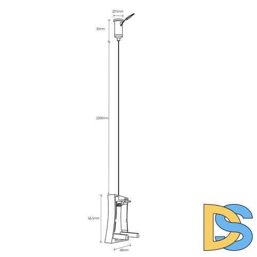 Заглушка с креплением к потолку Mantra Hanok 7556