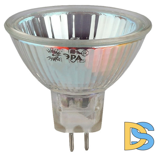 Лампа галогенная Эра GU5.3 50W 3000K GU5.3-MR16-50W-12V-CL C0027358