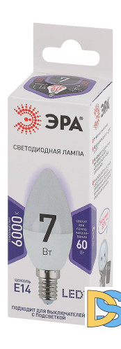 Лампа светодиодная Эра E14 7W 6000K LED B35-7W-860-E14 Б0031400