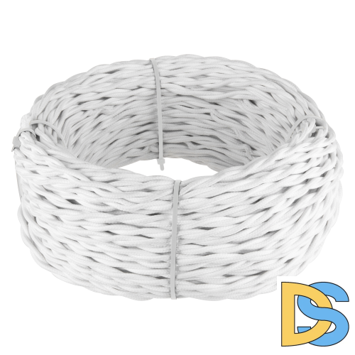 Ретро кабель витой Werkel 2х2,5 (белый) 20 м W6452301