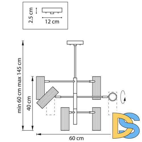 Люстра на штанге Lightstar Roma 718267