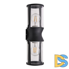 Уличный настенный светильник Arte Lamp Minchir A8306AL-2BK