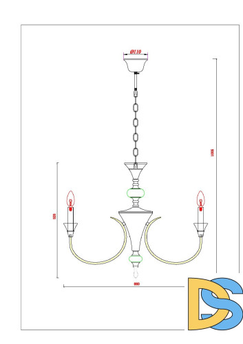 Подвесная люстра Arte Lamp Collinetta A4094LM-6WH