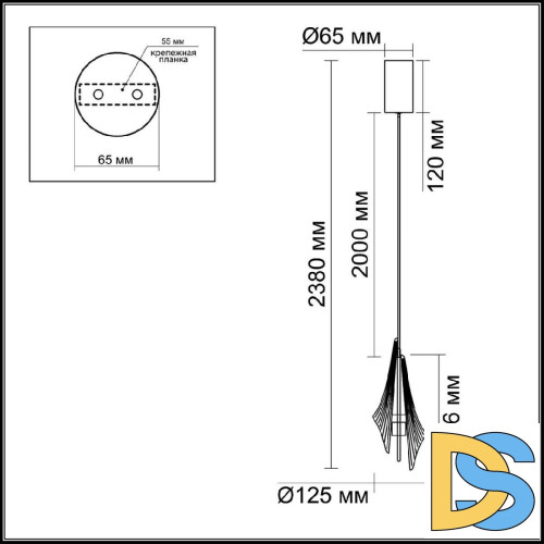 Подвесной светильник Odeon Light L-vision Afalina 5442/6L