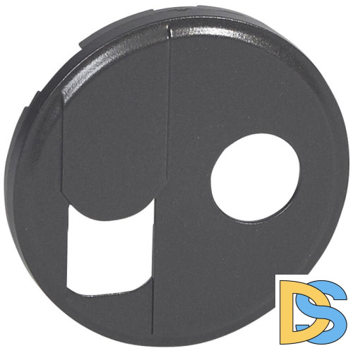 Лицевая панель Legrand Celiane розетки RJ45+ТV тип F графит 067939