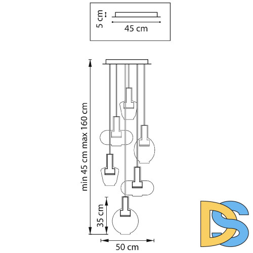 Каскадная люстра Lightstar Disco 792169