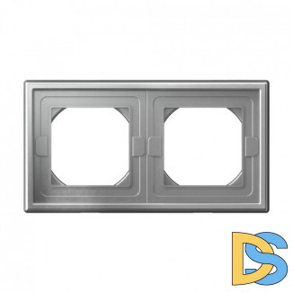 2-постовая рамка, IP44, Schneider Electric Art Gallery, цвет Алюминий, GAL440302