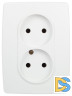 Розетка двухместная Эра 12-2107-01М Б0065688