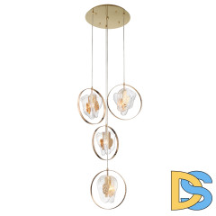 Подвесной светильник Delight Collection Cowley P60669-4 gold/clear