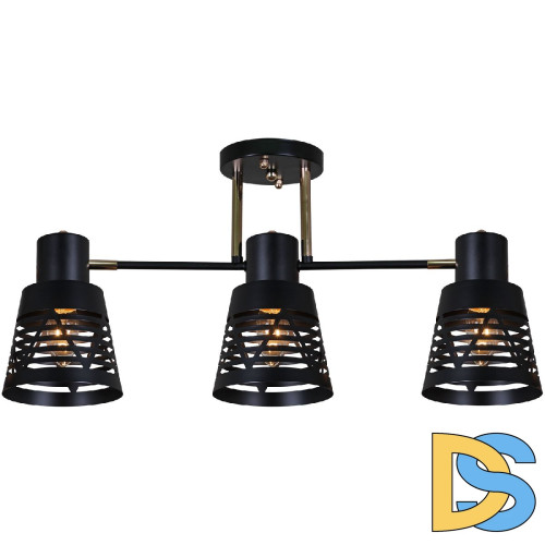 Потолочная люстра Reluce 06074-3.3-03 BK+FG